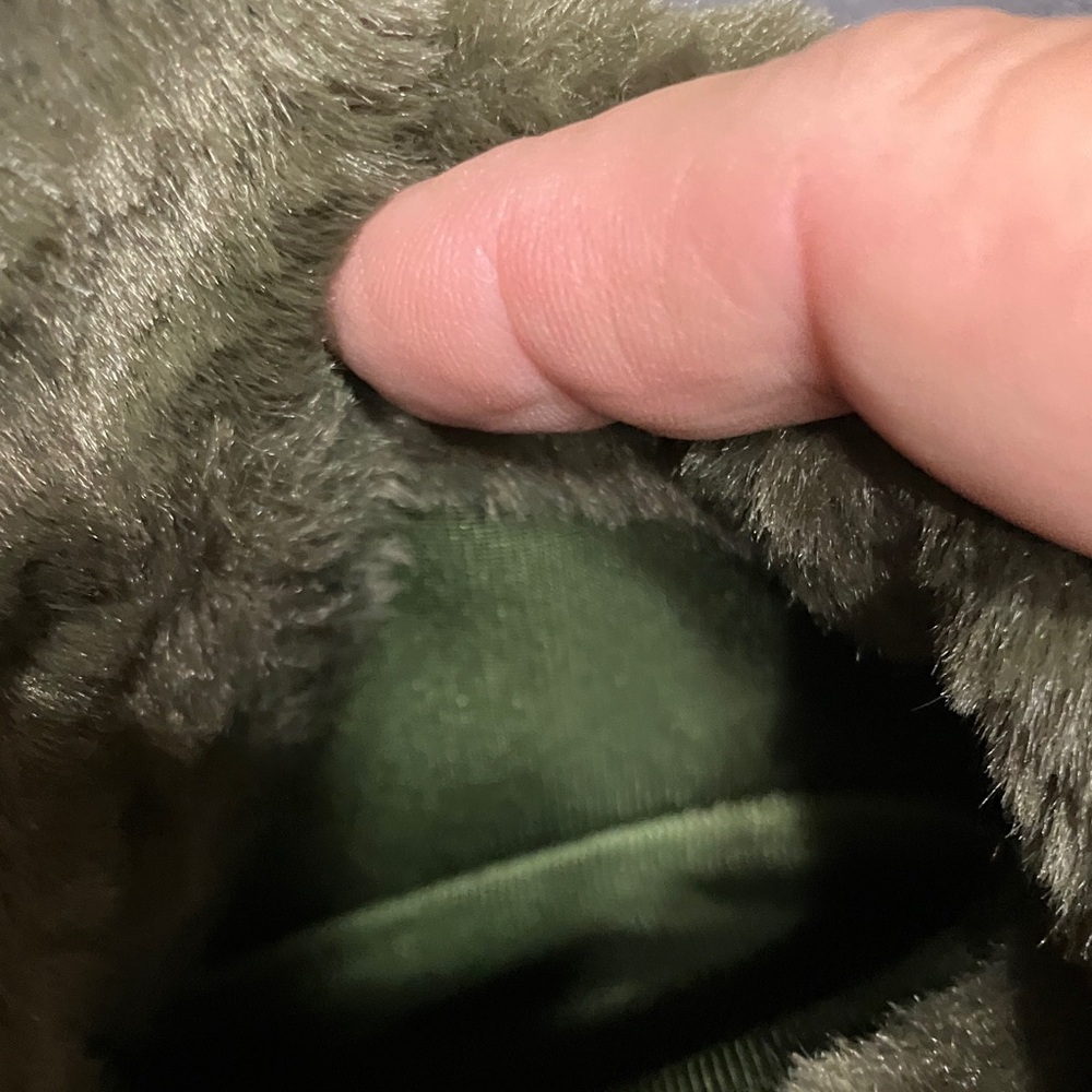 Rouge! Olive Lace Up Boots with Faux Fur - Picture 7 of 7